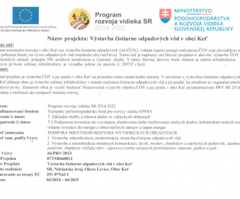 Projekty / Výstavba čistiarne odpadových vôd v obci Keť - foto