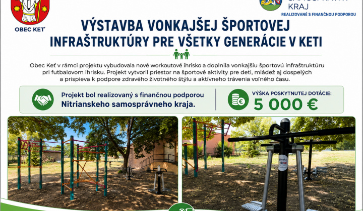 Výstavba vonkajšej športovej infraštruktúry pre všetky generácie v Keti